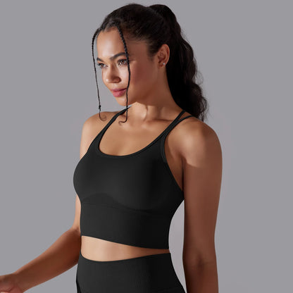 Crossover Back Sports Bra – Power. Halt. Style.