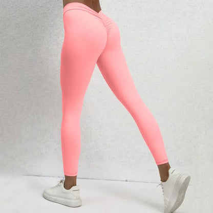 Sexy Scrunch-Leggings mit V-Taille – dein neuer Workout-Crush 🍑🖤