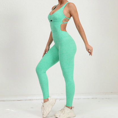 Seamless Yoga Jumpsuit – Sculpted Fit & Feminine Flow