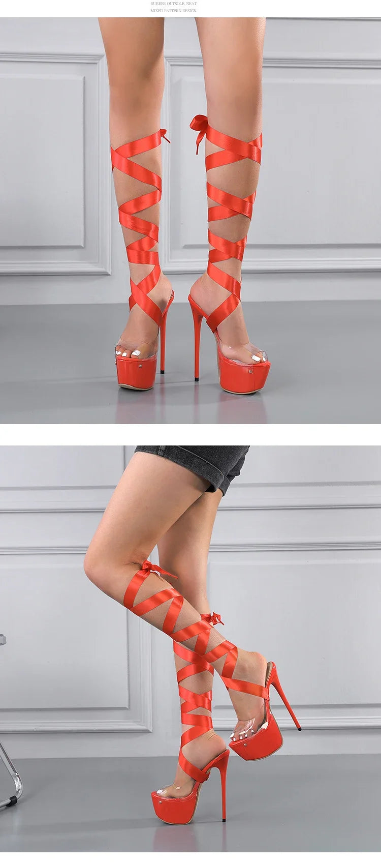 16 cm Platform Stiletto Sandalen – High Legs. High Drama.