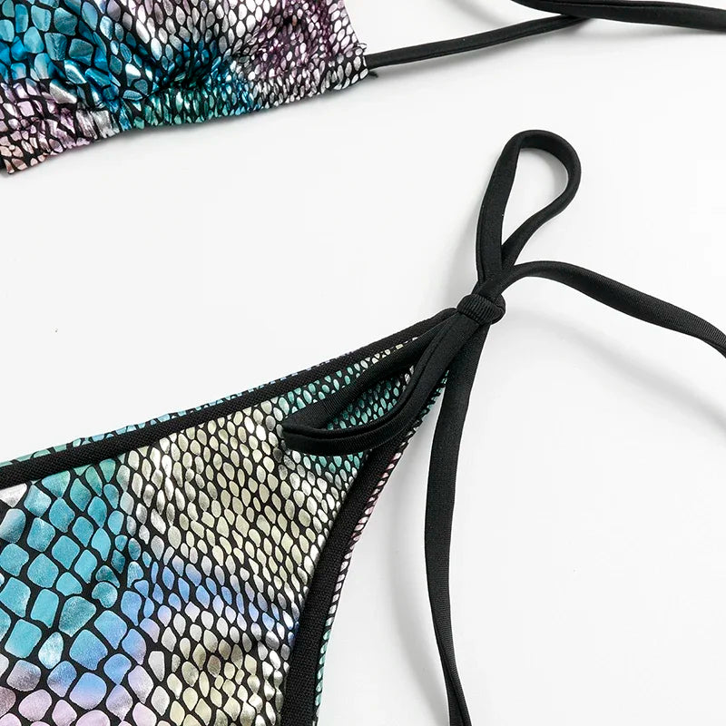 Fischschuppen Bikini-Set – glänzend, sexy & absolut mermaid vibes