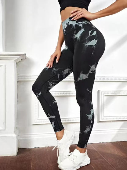 Tie-Dye Yoga Leggings – Stylisch, Figurformend & Super Bequem