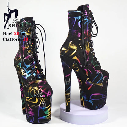 Geometric Strappy Boots – Show Up. Lace Up. Glow Up.