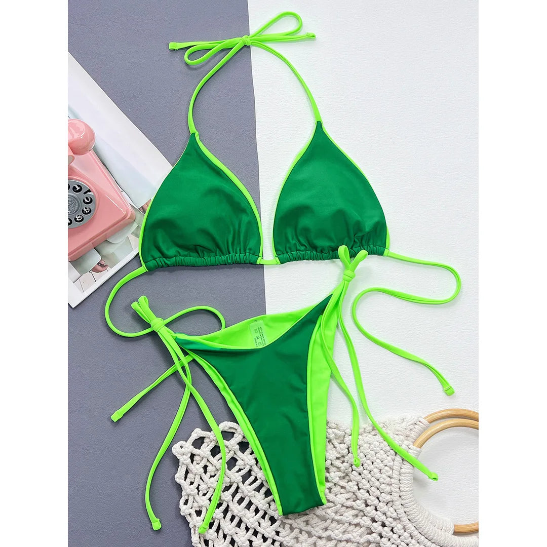Halter-Bikini im Brazilian-Style – sexy, farbenfroh & perfekt für deinen Sommer