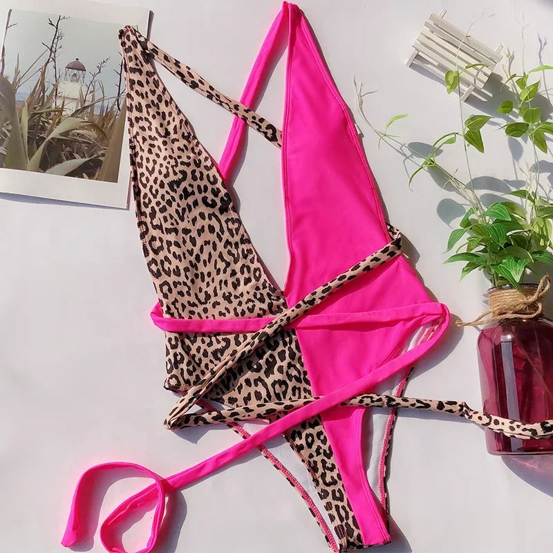 Leopard Wickel-Monokini – wild, sexy & stylisch