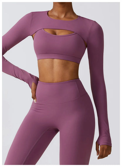Stylisches 3er Set Workout Outfit für Damen – Perfekt für Fitness, Yoga & Sport