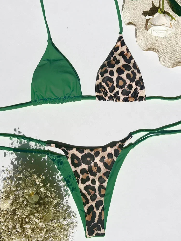 Leopard Satin Bikini-Set – wild, glänzend & ultra feminin