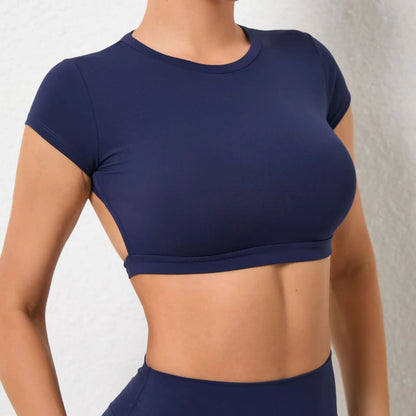 Sportliches Gym Crop-Top – Atmungsaktiv & Rückenfrei für dein Workout