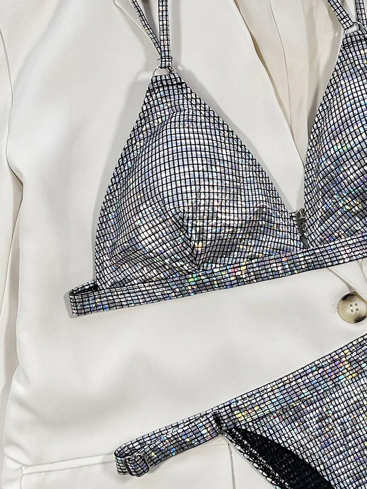 Shiny Gold Bikini – glamourös, auffällig & perfekt für glänzende Auftritte