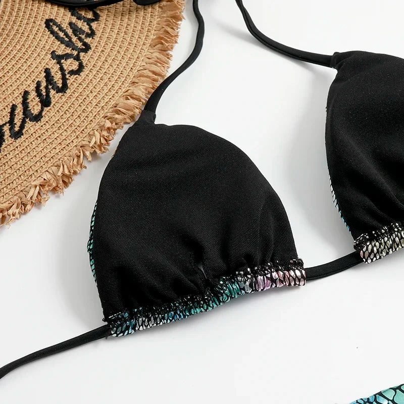 Fischschuppen Bikini-Set – glänzend, sexy & absolut mermaid vibes