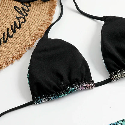 Fischschuppen Bikini-Set – glänzend, sexy & absolut mermaid vibes