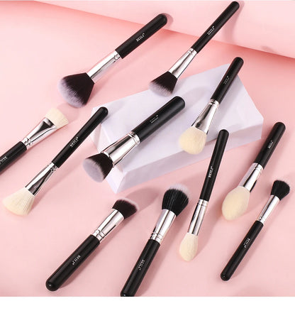 Beili Schwarzes Make-up-Pinsel-Set – Edles Profi-Tool aus Ziegenhaar! ✨