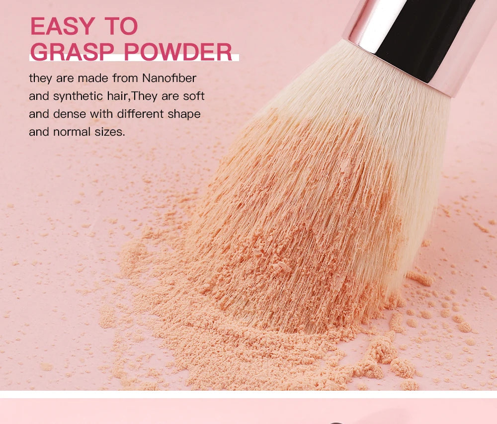 Beili Schwarzes Make-up-Pinsel-Set – Edles Profi-Tool aus Ziegenhaar! ✨