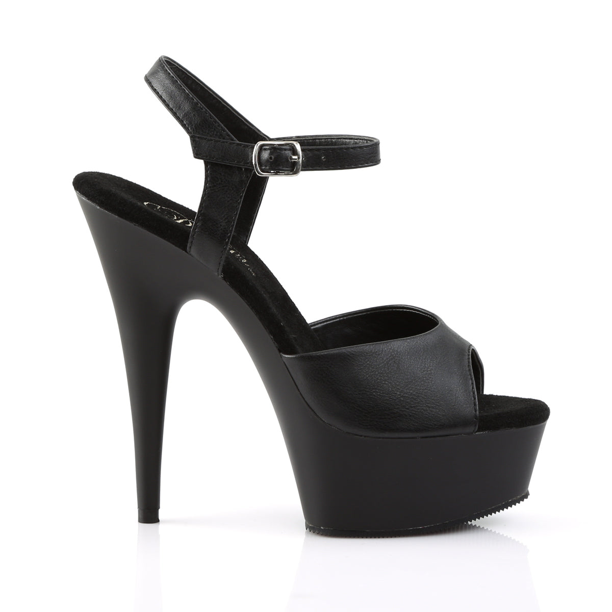 Pleaser Plateau High Heels DELIGHT-609 - Matt Schwarz
