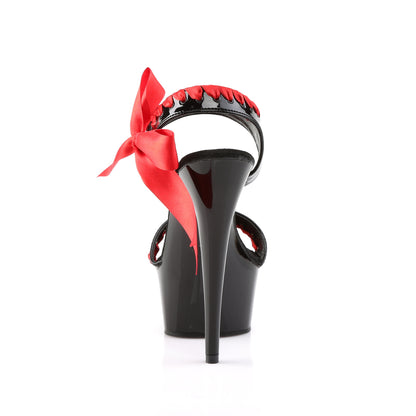 Pleaser Plateau High Heels DELIGHT-615 - Rot/Schwarz